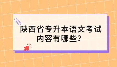 陕西省专升本语文考试内容有哪些？